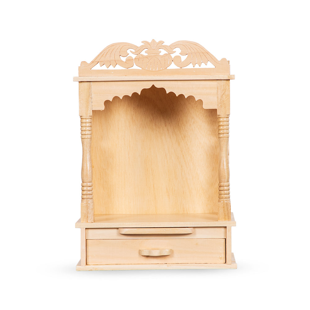 Elegant Handcrafted Sevan Wood Home Puja Mandir